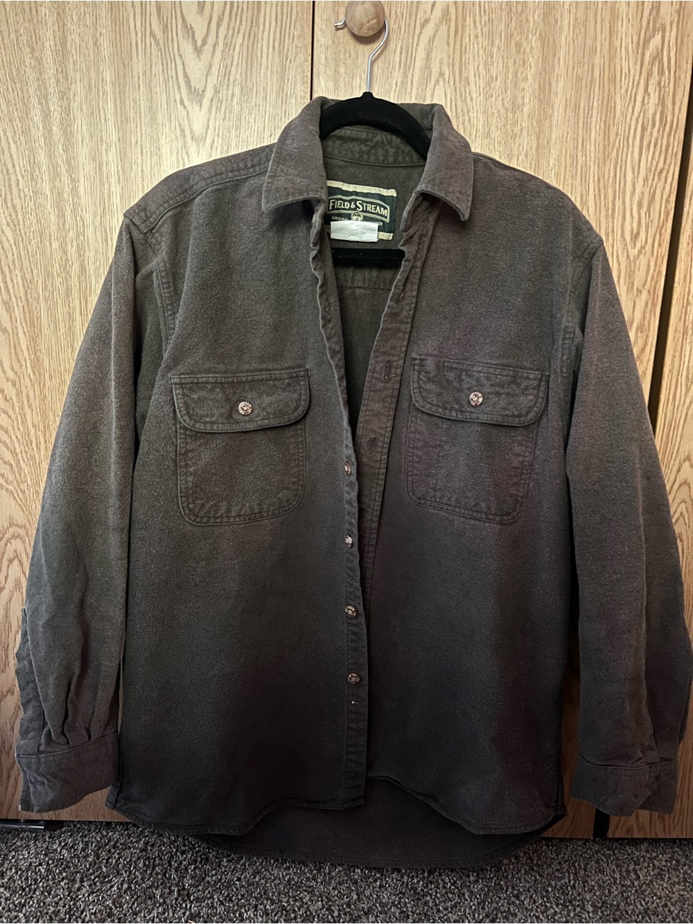 Field & Stream Heavy Cotton Brown Workshirt Jacket